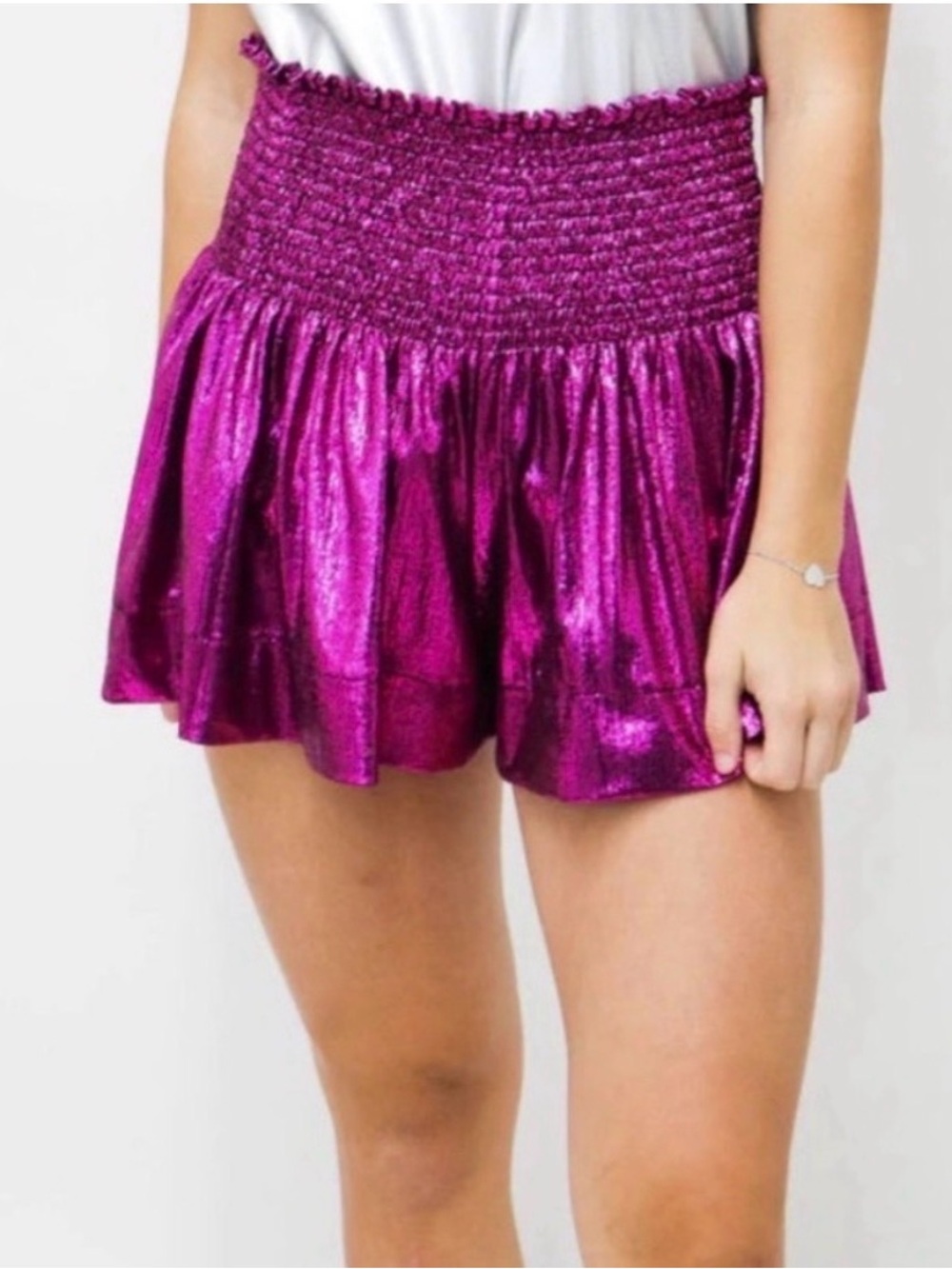 QUEEN OF SPARKLES barbie pink swing shorts XS Like New